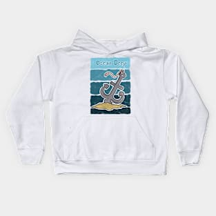 Deep Ocean Anchor Kids Hoodie